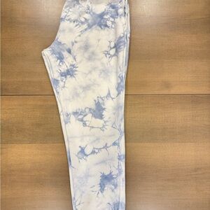 Spiritual Gangster Tie Dye Sweatpants/Joggers Blue/White Medium
